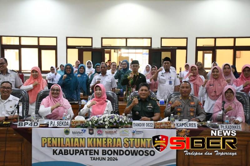 Kasdim 0822 Bondowoso Hadiri Evaluasi Kinerja Penurunan Stunting Jawa Timur&nbsp;2024