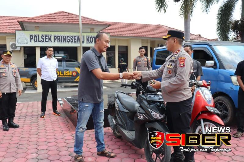Polres Pringsewu Kembalikan Motor Dan Mobil Hasil Kejahatan Kepada&nbsp;Pemiliknya