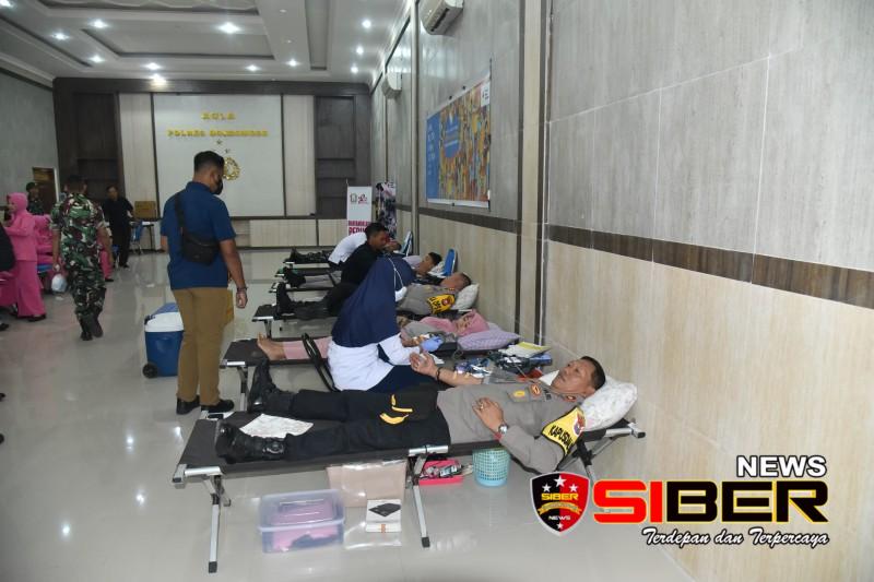 Polres Bondowoso Menggelar Giat Donor Darah Dalam Rangka Hari Bhayangkara ke 78 Tahun&nbsp;2024