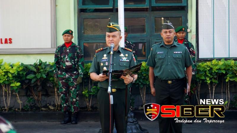 Dandim 0822 Bondowoso Pimpin Upacara Bendera Bulanan Sekaligus Membacakan Amanat Panglima TNI