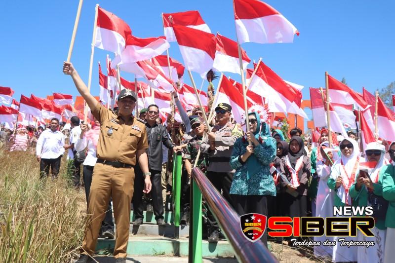 Dalam Menyambut HUT RI ke 79, Polres Bondowoso Mengibarkan Bendera Merah Putih di Kawah Wurung dan Peringatan Hari Jadi&nbsp;Pramuka