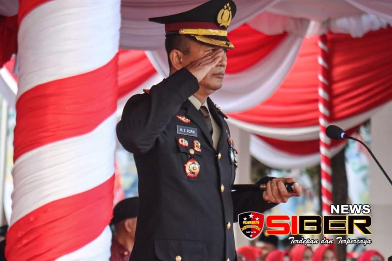 Polres Lumajang Pimpin Upacara Penurunan Bendera HUT RI&nbsp;ke-79